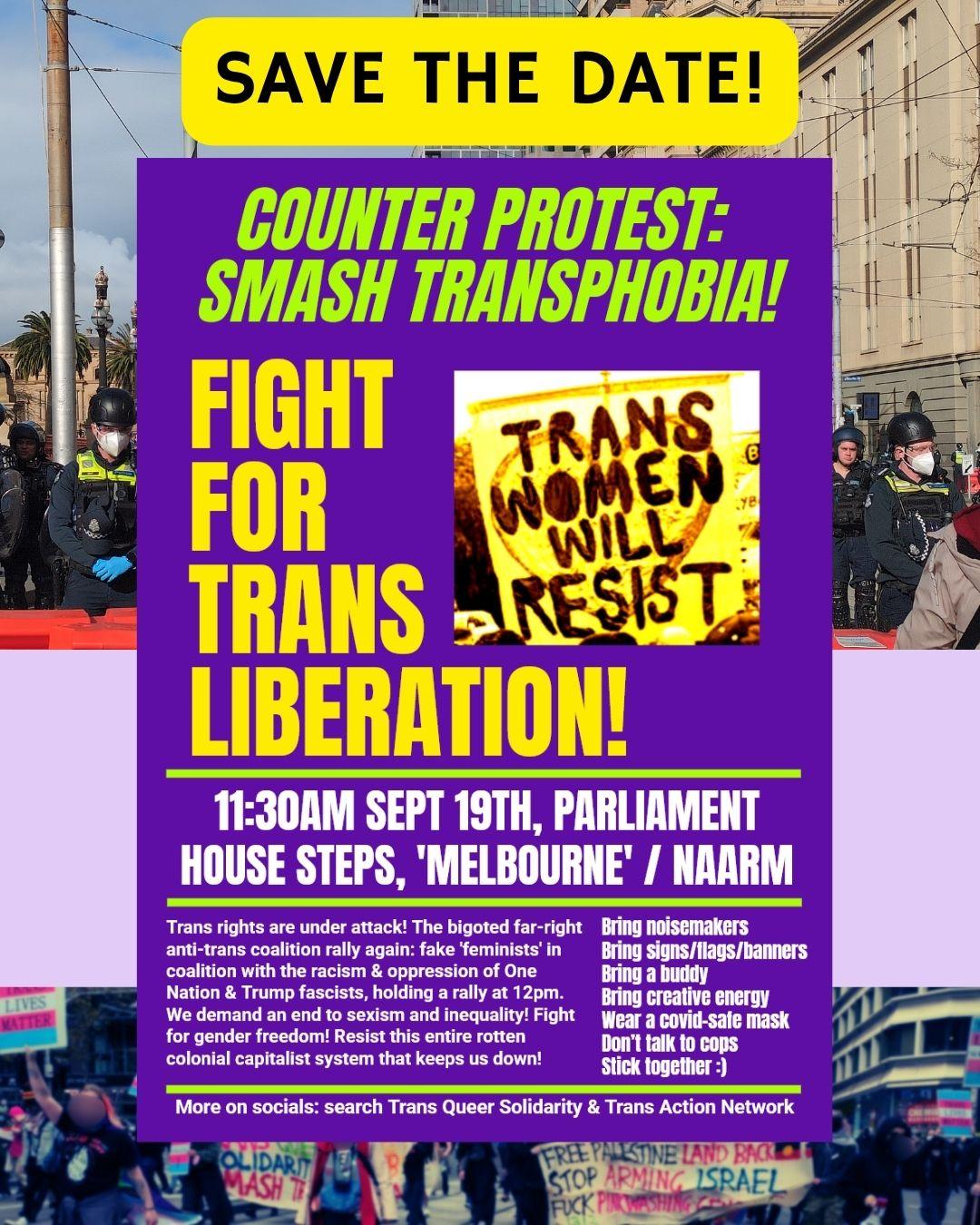 Save the date: Another trans liberation counter – Sept 19